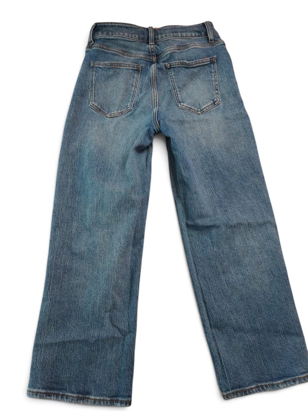 Quince Comfort Stretch High Rise Cropped Wide Leg Jeans Stormy Blue Sz 27x25 - Picture 8 of 16